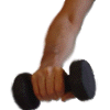 Wenn die Unterarmrotation vollständig nach rechts geht, halten Sie sie fest und beginnen Sie dann in die andere Richtung. Schließe den Unterarm-Trainingszyklus ab. 