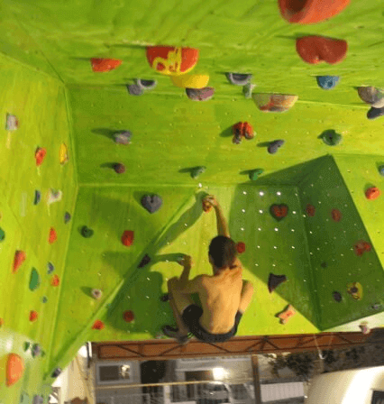 An Awesome Garage Climbing Wall